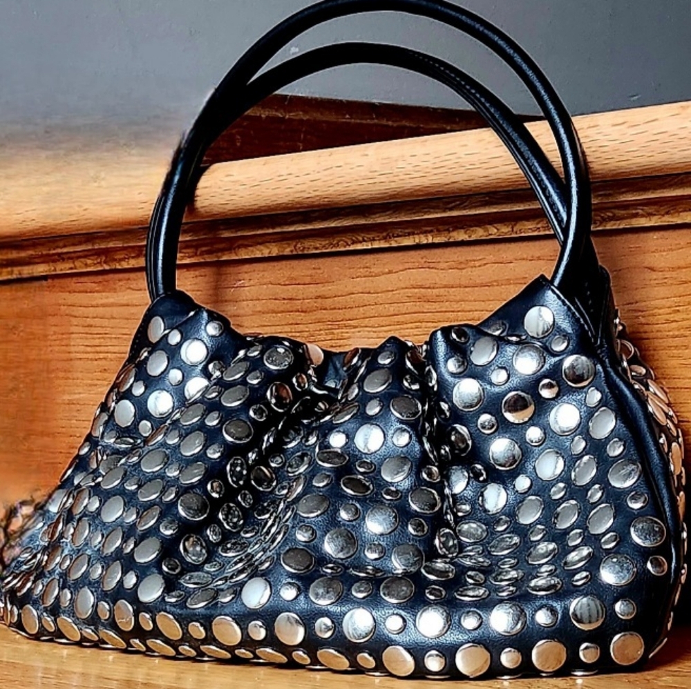 Studded Black Handbag By Nine West